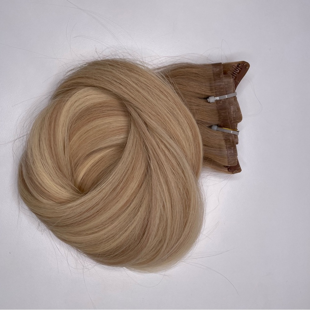Blonde clip in extensions